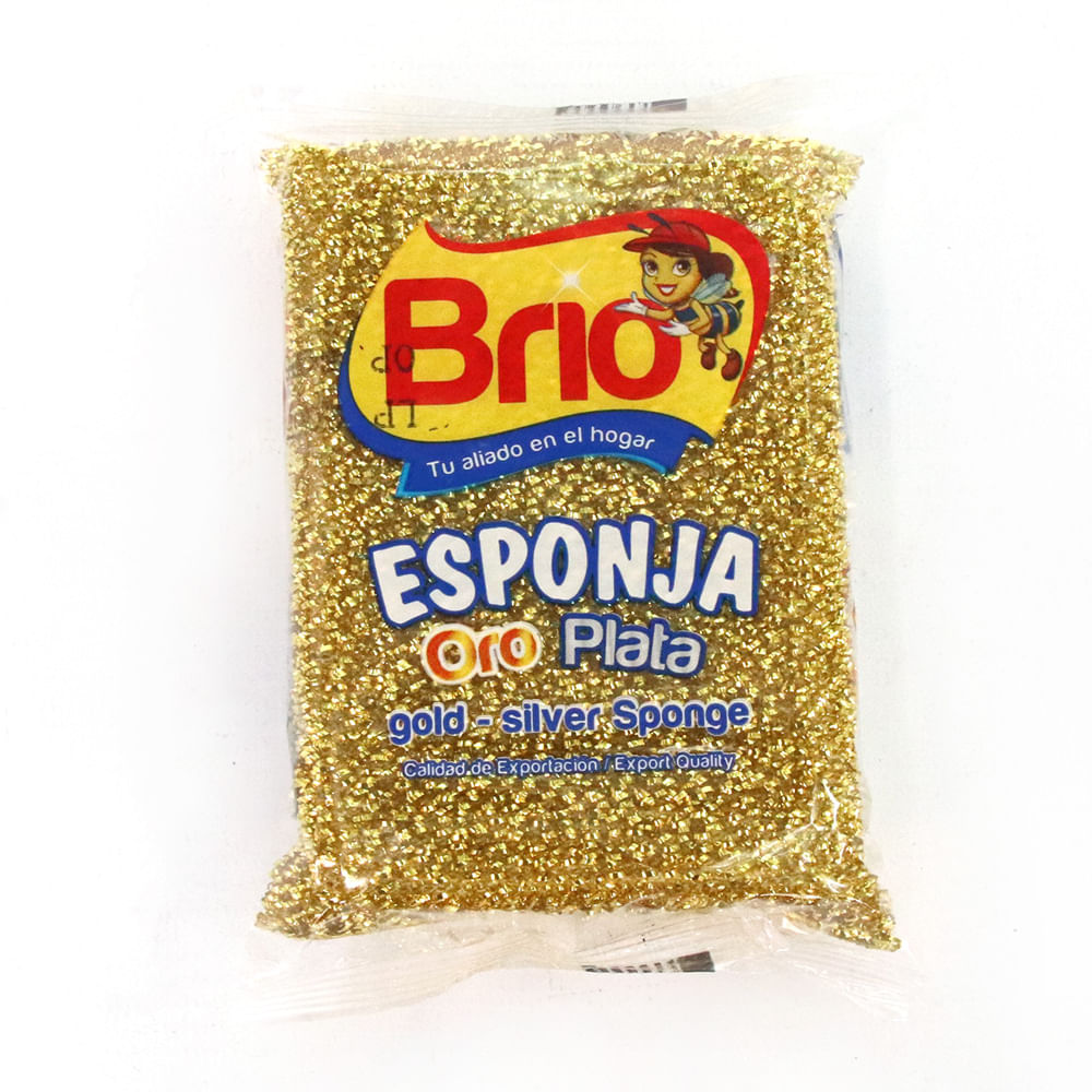 ESPONJA ORO PLATA BRIO  x 1U