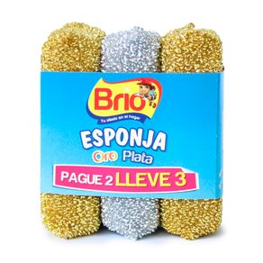 ESPONJA ORO PLATA BRIO 2x3U