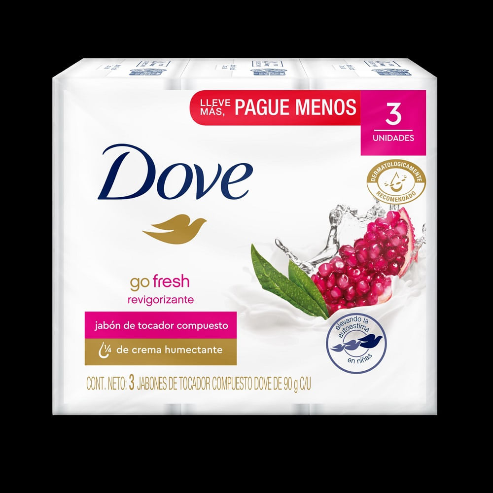 JABON DOVE REVIGORIZANTE 3UN*90GR