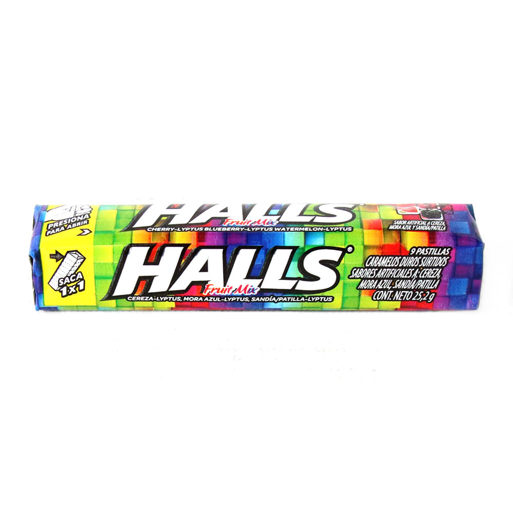 HALLS BARRA SURTIDO MIX 9S  x 25GR
