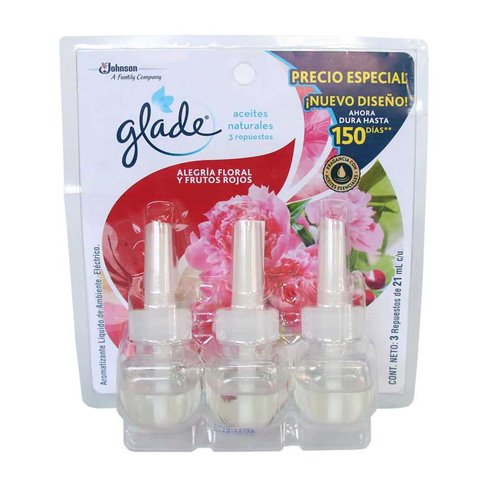 AMB ELECT FRUTOS ROJOS GLADE RTO x 63ML