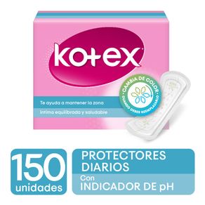 PROTECTOR KOTEX DIARIO INDICAD PH*150UND