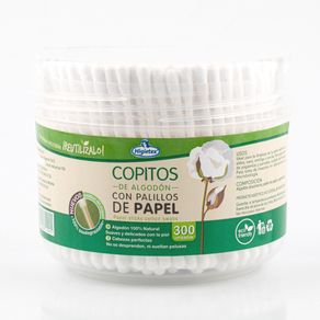 COPITOS ALGODON ECOLOGICO HIGIETEX*300UN