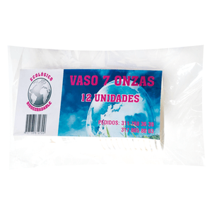 Vaso Ecologico 7 Onz*12Uds