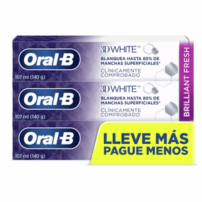 CR DENTAL WHITE BRILLIANT ORAL B 3x107ML