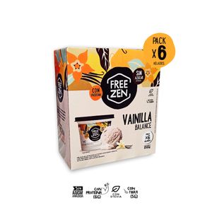 Helado Vainilla Freezen 6 Pack*510 gr