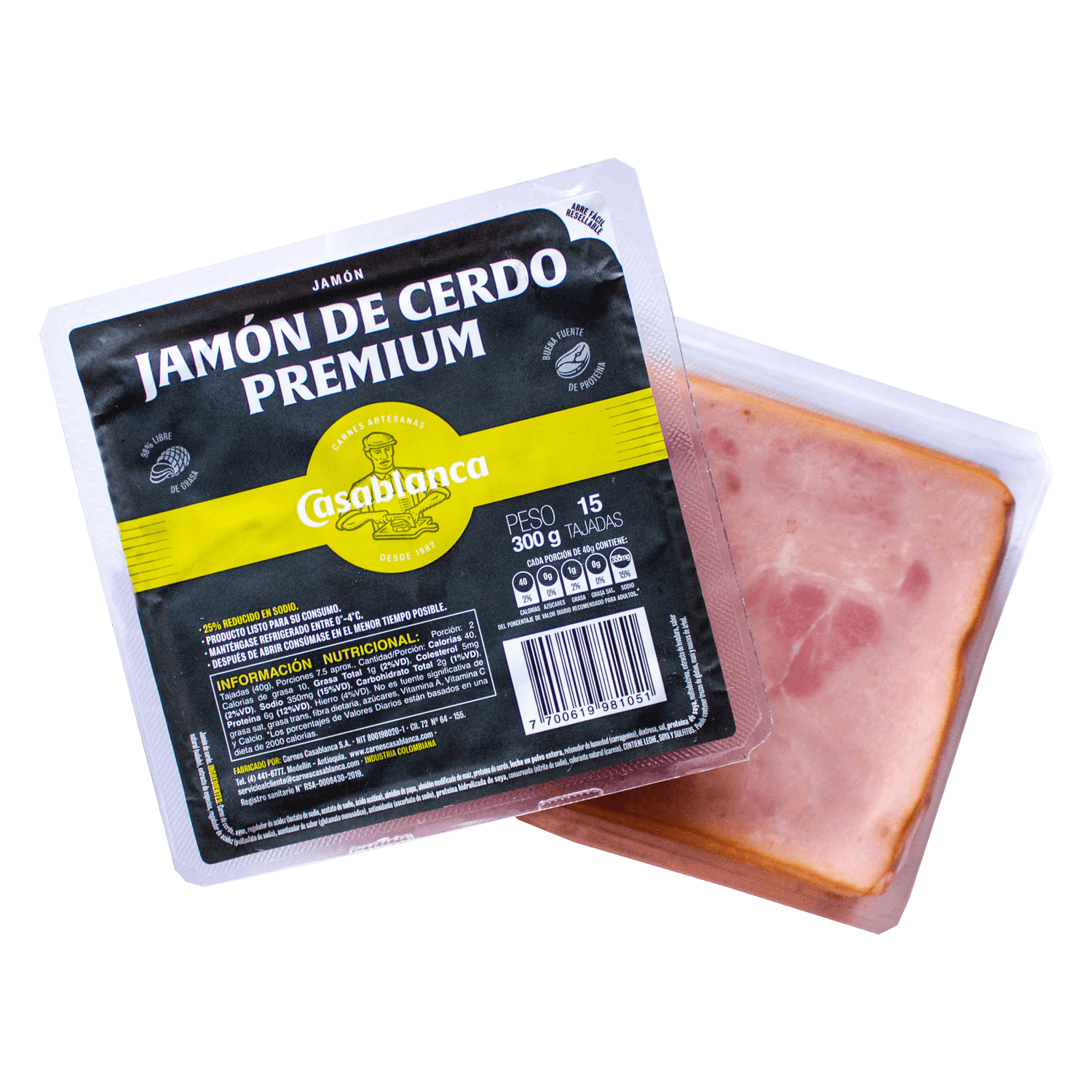 JAMON DE CERDO PREMIUM CASA BLANCAx300GR