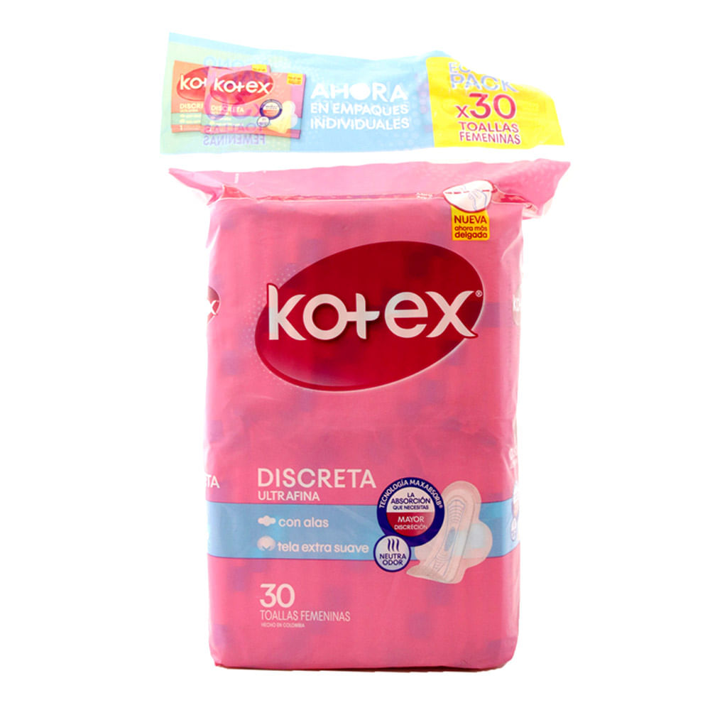 TH DISCRETA TELA DISPENS KOTEX  x 30UND