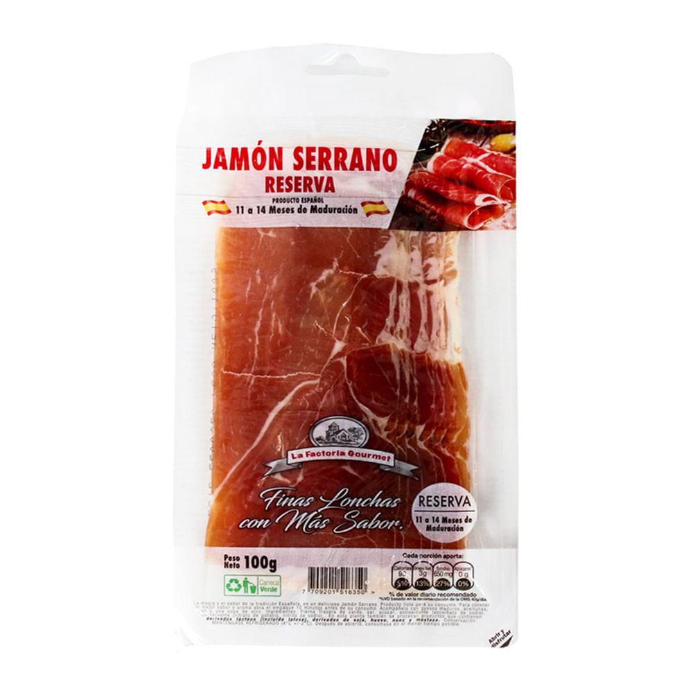 JAMON SERRANO FACTORIA  x 100GR
