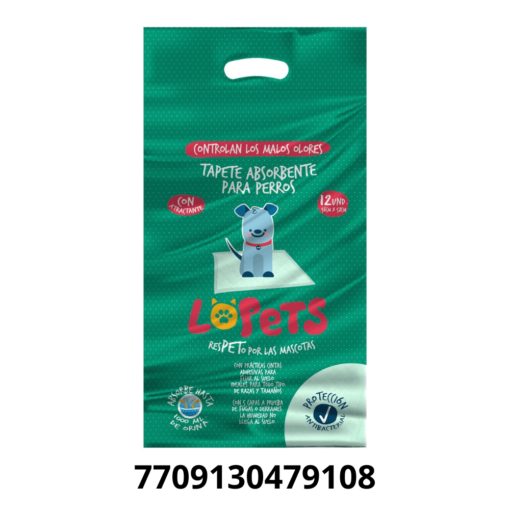 TAPETE ABSORBENTE LOPETS*12UND