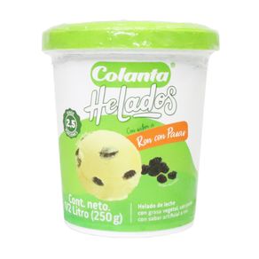 HELADO RON PASAS COLANTA*290 GR
