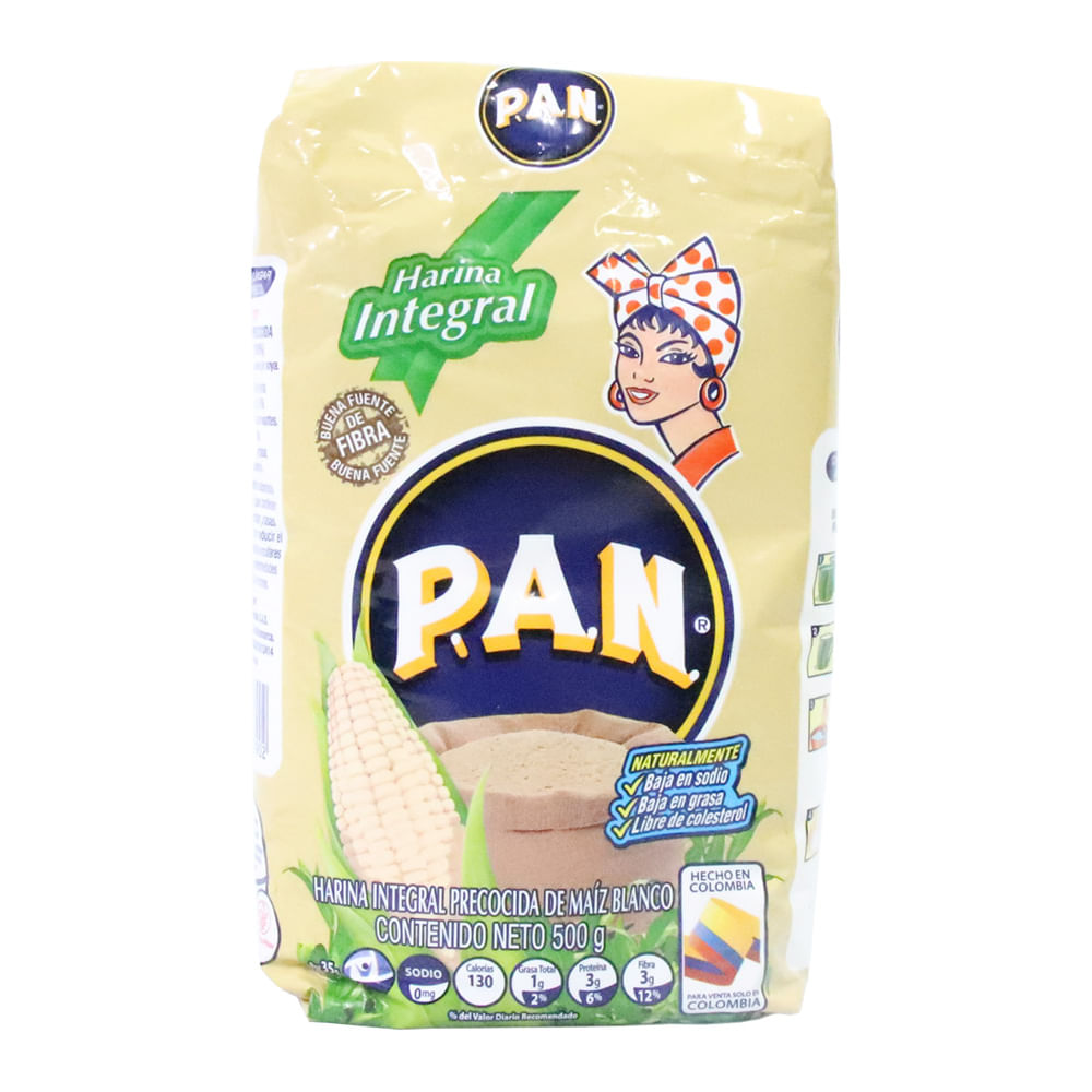 HARINA PAN MAIZ INTEGRAL BLANCO x 500GR