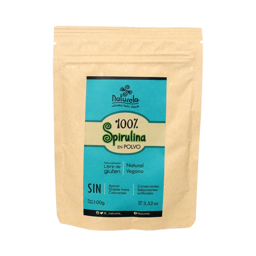 ALIMENTO POLVO SPIRULINA 100% PURA*100g