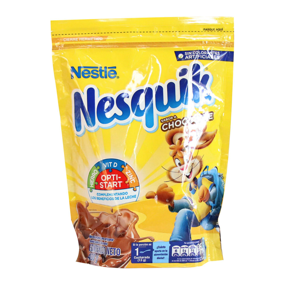 NESQUIK CHOCOLATE ZIPPER x 400GR
