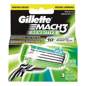 REPUESTO MACH3 SENSITIVE GILLETE X2 UNDS