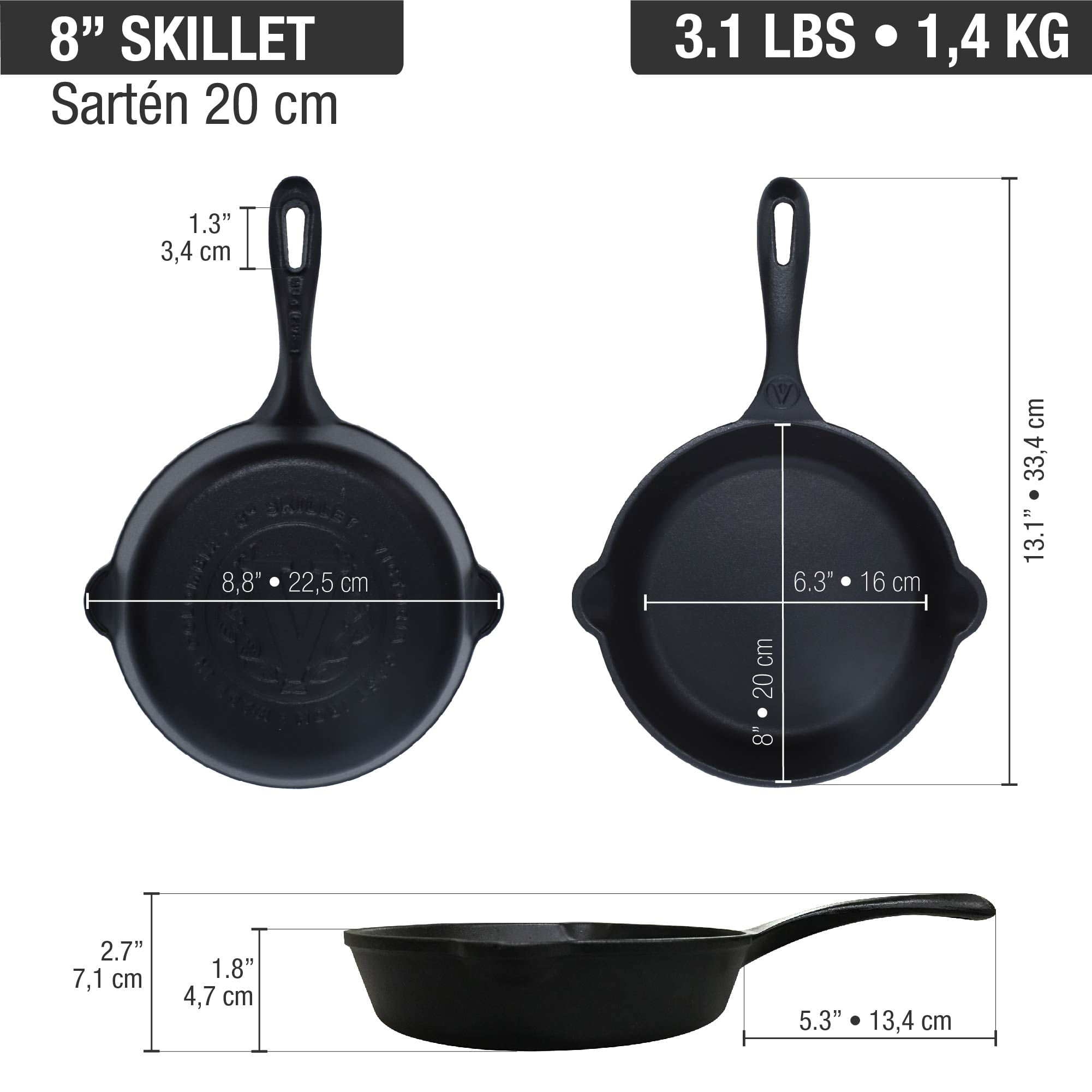 SARTEN VICTORIA 20CM ESMALTADO