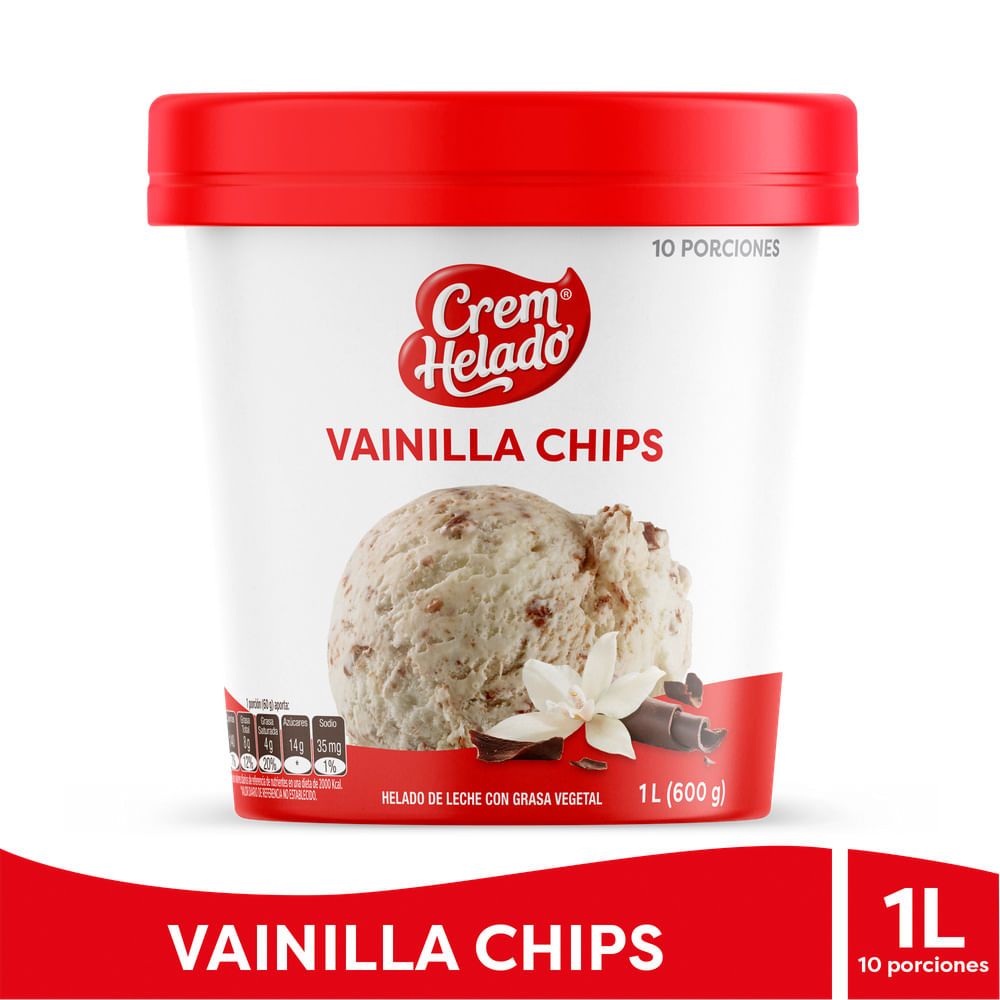 HELADO TRADIC CHIPS CREM HELADO*600GR