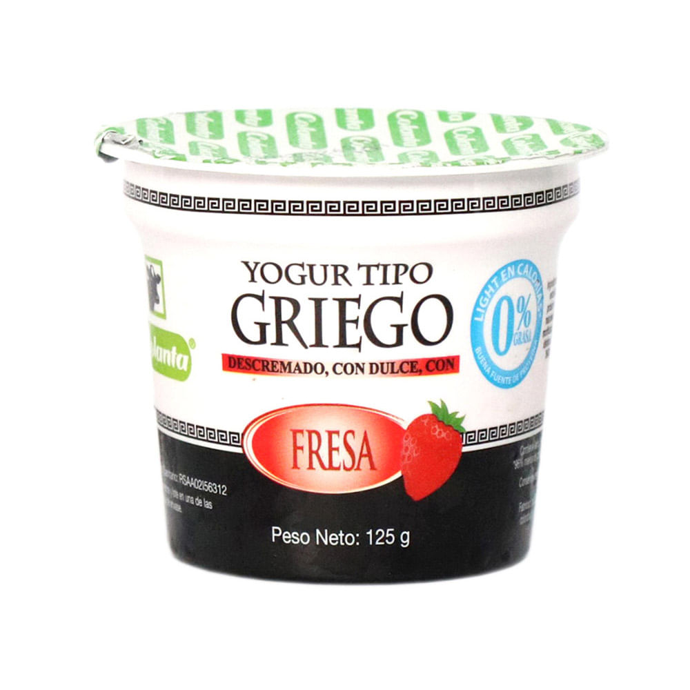 YOGUR TIPO GRIEGO FRESA x 125 GR
