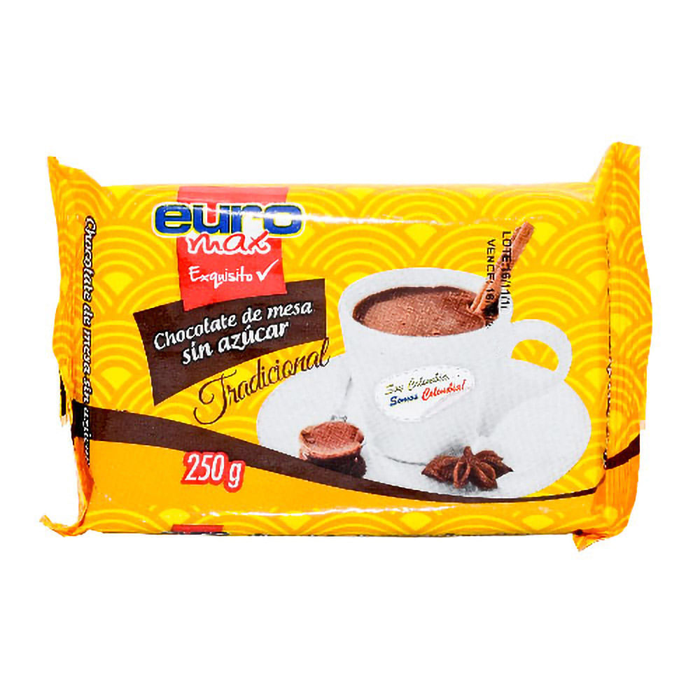 CHOCOLATE EUROMAX TRADICIONAL X 250GR