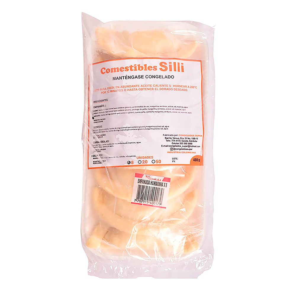EMPANADA HAWAIANA X 8UND SILLI  x 400GR