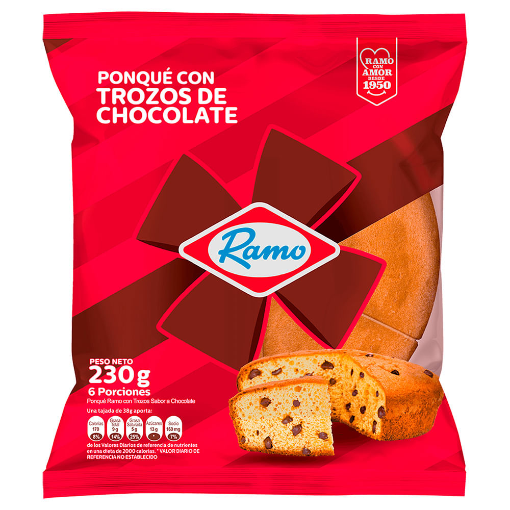 PONQUE RAMOCON TROZOS DE CHOCOLATE*230GR