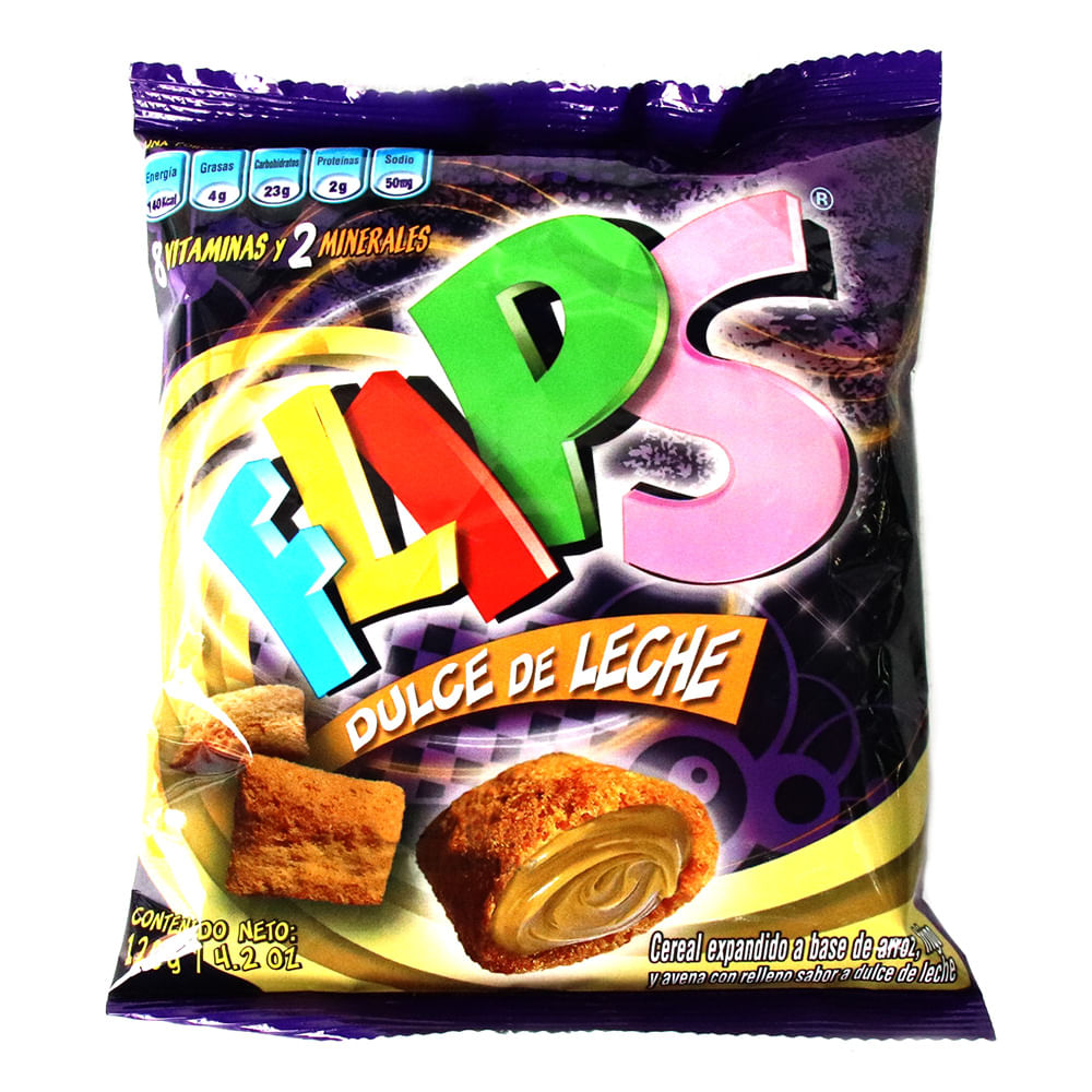 CEREAL FLIPS DULCE LECHE BOLSA  x 120GR