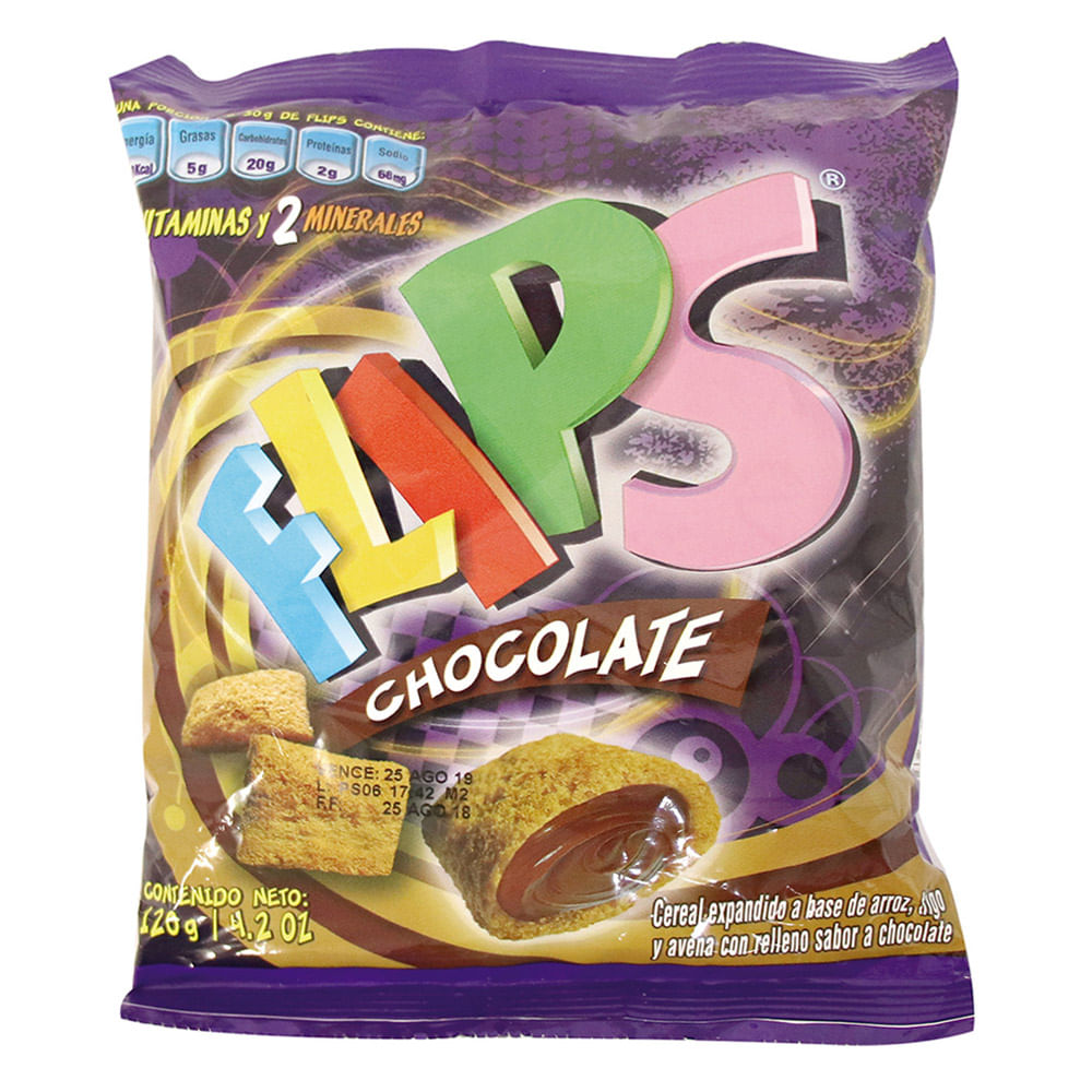 CEREAL FLIPS CHOCOLATE BOLSA  x 120GR