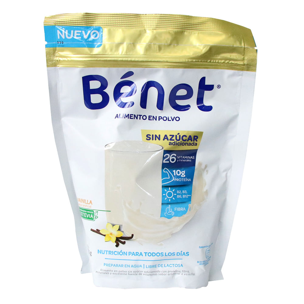 BEBIDA BENET VAINILLA SIN AZUCAR*400GR
