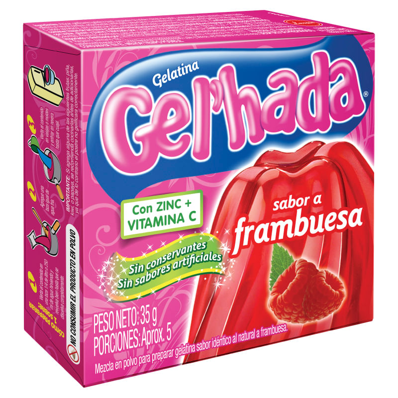 GELATINA GELHADA FRAMBUESA*35GR