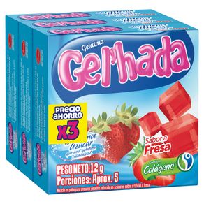 GELATINA GELHADA MENOS AZUCAR 3UND*36GR