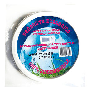 PLATO ECO TRES DIVISIONES*10UDS