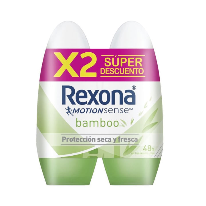 DEO ROLL BAMBOO REXONA X2  x 50ML