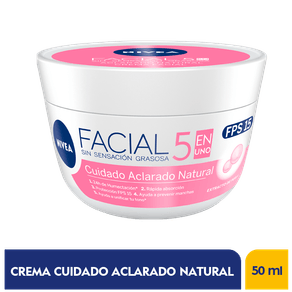 CREMA NIVEA CUIDADO ACLARADO NATUR*50 ML