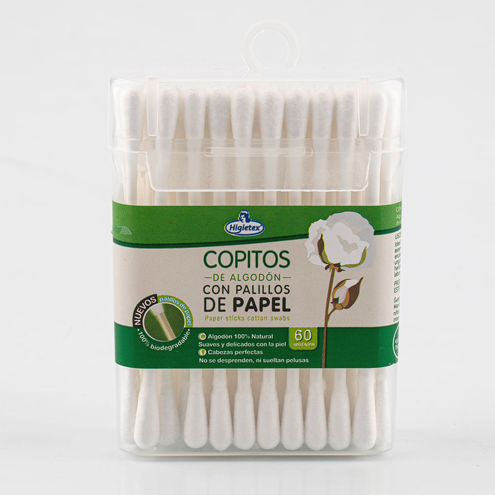 COPITOS ALGODON ECOLOGICO HIGIETEX*60UN