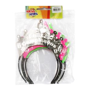 DIADEMA FELIZ CUMPLEAÑOS PARTY DEPOT*4UN