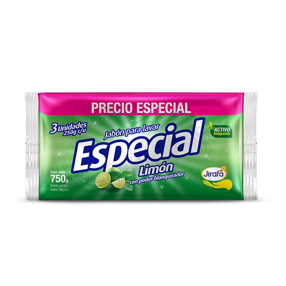 JABON ESPECIAL LIMON  x 750 X3 UNDS