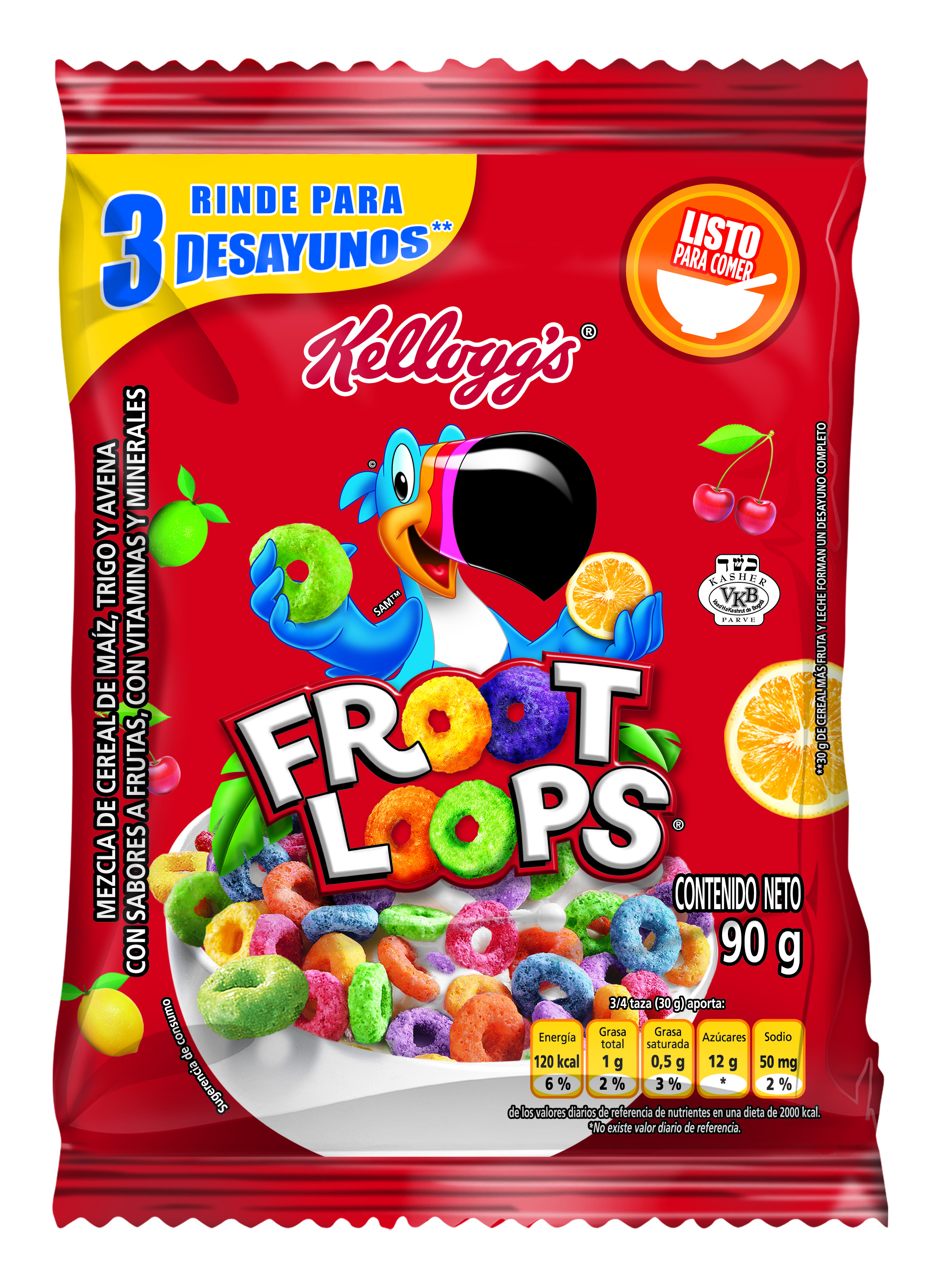 CEREAL KELLOGGS FROOT LOOPS  x 90GR