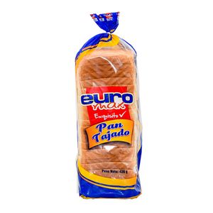Pan Euromax Tajado Blanco X 450 gr