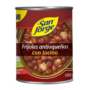 FRIJOL CON TOCINO SAN JORGE x 580GR