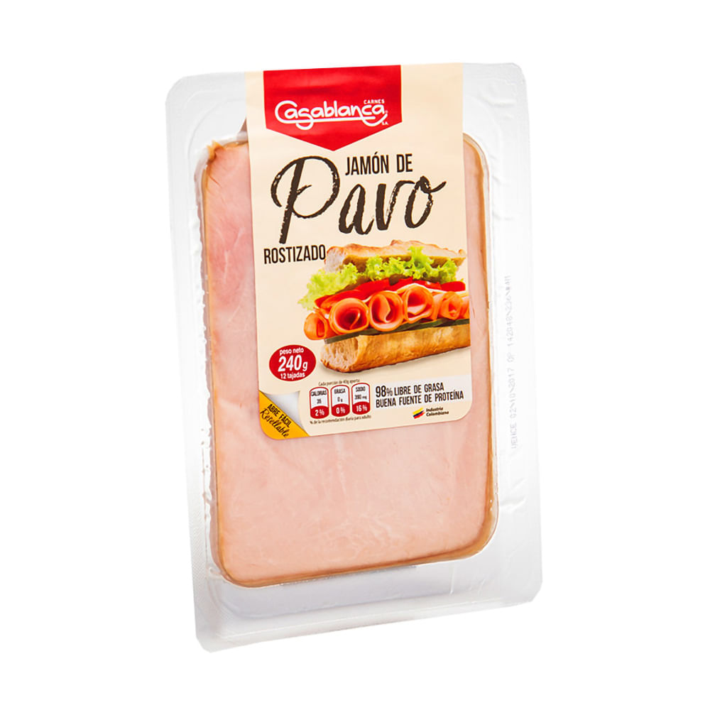 JAMON DE PAVO ROSTIZADO CASABLANCA*240GR