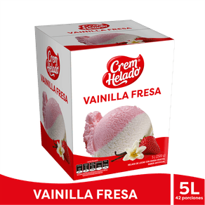 HELADO VAINILLA FRESA CREM HELADO*5LT