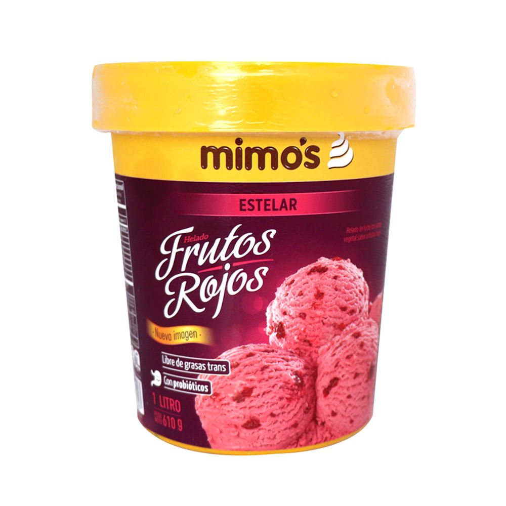 HELADO ESTELAR FRUTOS ROJOS  x 1L MIMO`S