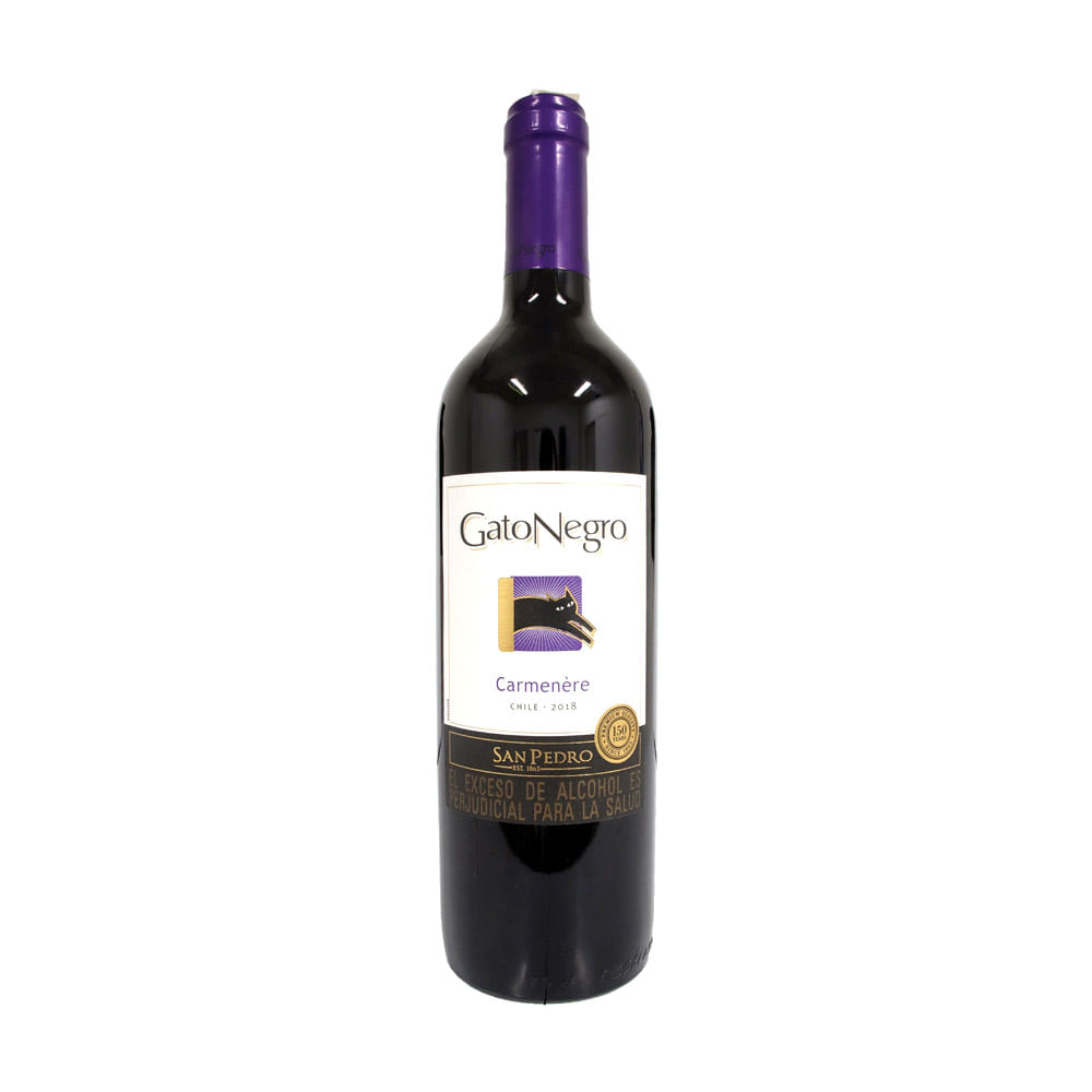 VINO TTO CARMENERE GATO NEGRO  x 750ML