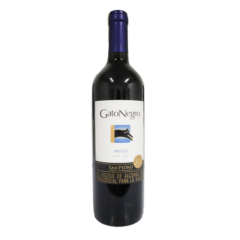 VINO TTO MERLOT GATO NEGRO  x 750ML