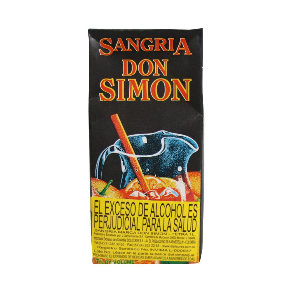 APERITIVO SANGRIA DON SIMON  x 1000ML
