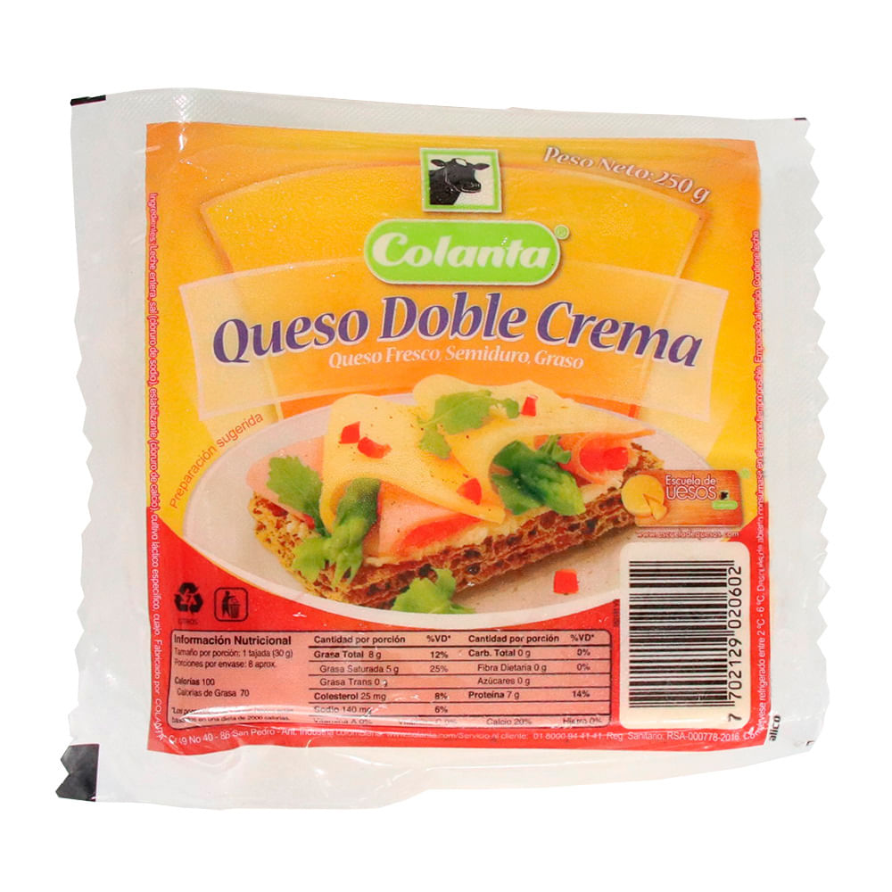 QUESO D/CREMA 250gr COLANTA