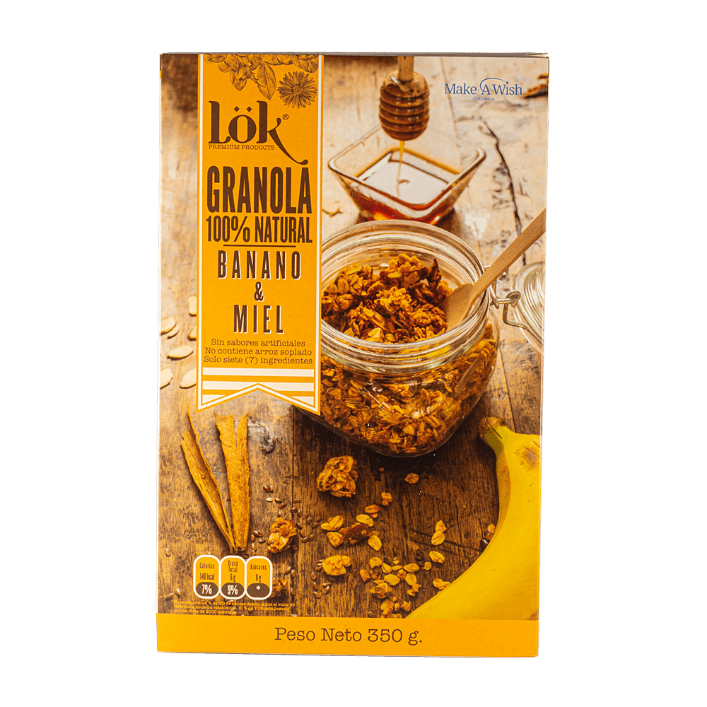 GRANOLA BANANO Y MIEL LOK*350GR