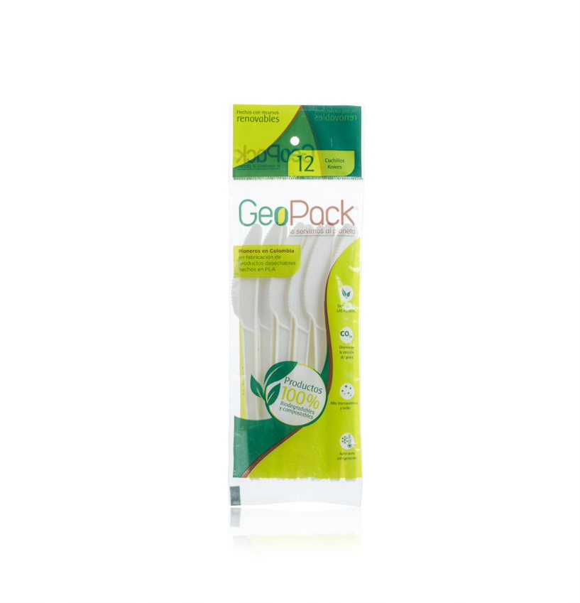 CUCHILLO DESECHABLE GEOPACK x 12 UND