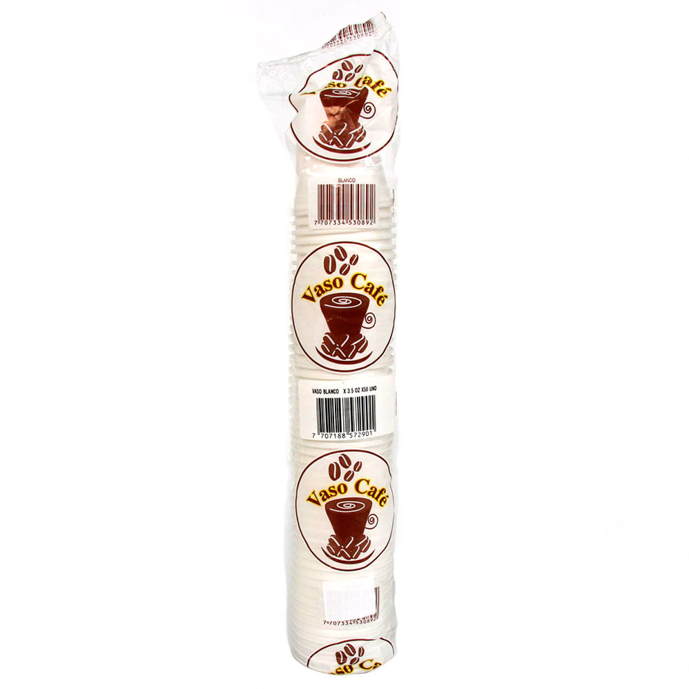 VASO BCO 3.5 OZ 50 UNID MORENA