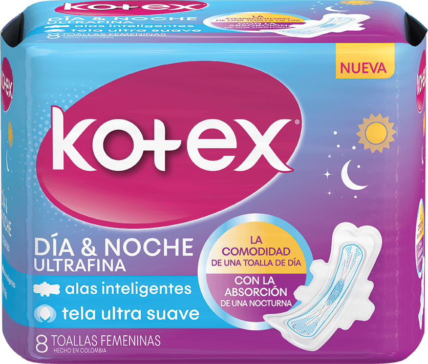 TOALLA HIG KOTEX DIA/NOCHE*8UND